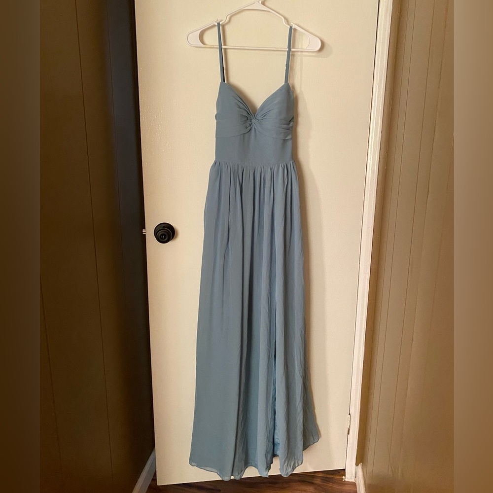 AZAZIE Zeya Moody Blue Dress
